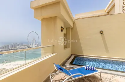 Penthouse - 4 Bedrooms - 5 Bathrooms for rent in Roda Amwaj Suites - Amwaj - Jumeirah Beach Residence - Dubai