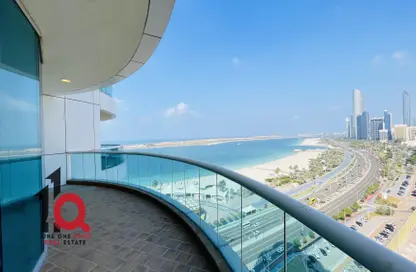 Apartment - 3 Bedrooms - 5 Bathrooms for rent in Bel Ghailam Tower - Corniche Road - Abu Dhabi