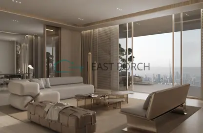 Living Room image for: Apartment - 4 Bedrooms - 5 Bathrooms for sale in Keturah Reserve - District 7 - Mohammed Bin Rashid City - Dubai, Image 1