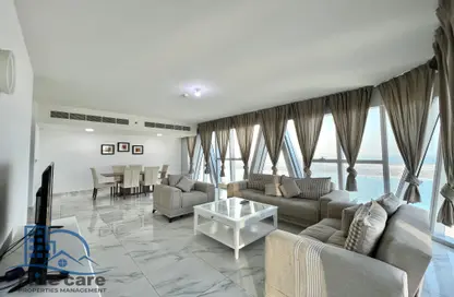 Apartment - 3 Bedrooms - 4 Bathrooms for rent in Wave tower - Corniche Road - Abu Dhabi