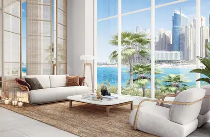 Living Room image for: Penthouse - 5 Bedrooms - 6 Bathrooms for sale in Bluewaters Bay - Bluewaters - Dubai, Image 1