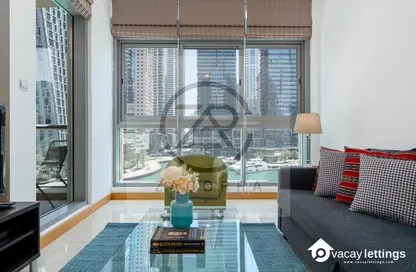 Apartment - 1 Bedroom - 2 Bathrooms for rent in Iris Blue - Dubai Marina - Dubai