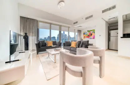 Living Room image for: Apartment - 3 Bedrooms - 3 Bathrooms for rent in Silverene - Dubai Marina - Dubai, Image 1