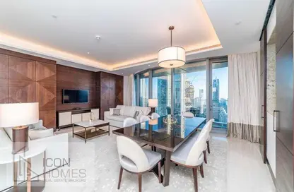 Living / Dining Room image for: Apartment - 3 Bedrooms - 4 Bathrooms for rent in The Address Sky View Towers - Downtown Dubai - Dubai, Image 1