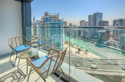 Balcony image for: Apartment - 1 Bedroom - 2 Bathrooms for rent in Jumeirah Gate Tower 1 - The Address Jumeirah Resort and Spa - Jumeirah Beach Residence - Dubai, Image 1