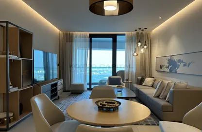 Living / Dining Room image for: Apartment - 2 Bedrooms - 2 Bathrooms for sale in Jumeirah Gate Tower 2 - The Address Jumeirah Resort and Spa - Jumeirah Beach Residence - Dubai, Image 1
