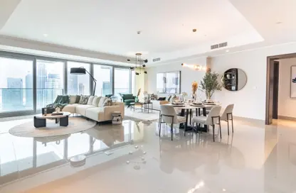 Living / Dining Room image for: Apartment - 3 Bedrooms - 5 Bathrooms for rent in Opera Grand - Burj Khalifa Area - Downtown Dubai - Dubai, Image 1