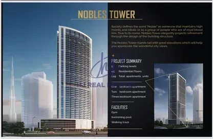 Apartment - 1 Bedroom - 2 Bathrooms for sale in Nobles Tower - Business Bay - Dubai