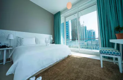 صورة لـ غرفة- غرفة النوم النزل و الشقق الفندقية - 2 غرف نوم - 2 حمامات للايجار في جنة بلايس في دبي مارينا - دبي مارينا - دبي ، صورة رقم 1