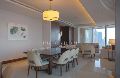Living / Dining Room image for: Apartment - 4 Bedrooms - 4 Bathrooms for rent in The Address Sky View Tower 2 - The Address Sky View Towers - Downtown Dubai - Dubai, Image 1