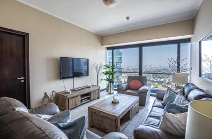 Living Room image for: Apartment - 2 Bedrooms - 3 Bathrooms for rent in Goldcrest Views 1 - JLT Cluster V - Jumeirah Lake Towers - Dubai, Image 1