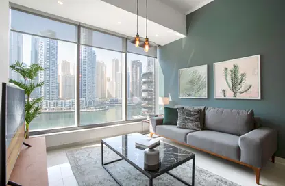 Apartment - 1 Bedroom - 2 Bathrooms for rent in Silverene Tower B - Silverene - Dubai Marina - Dubai