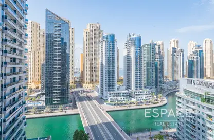 Apartment - 1 Bedroom - 2 Bathrooms for sale in Zumurud Tower - Dubai Marina - Dubai