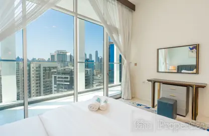 Room / Bedroom image for: Apartment - 1 Bedroom - 2 Bathrooms for rent in Bayz by Danube - Business Bay - Dubai, Image 1