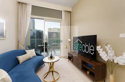 Living Room image for: Apartment - 1 Bedroom - 1 Bathroom for rent in Vera Residences - Business Bay - Dubai, Image 1