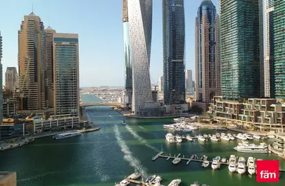 Apartment - 3 Bedrooms - 4 Bathrooms for rent in Al Habtoor Tower - Dubai Marina - Dubai