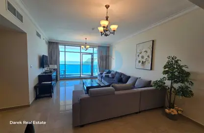 Apartment - 2 Bedrooms - 2 Bathrooms for rent in Corniche Tower - Ajman Corniche Road - Ajman