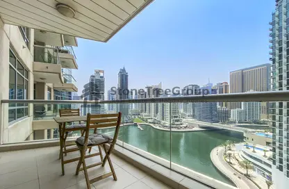 Balcony image for: Apartment - 1 Bedroom - 2 Bathrooms for rent in Sanibel Tower - Park Island - Dubai Marina - Dubai, Image 1