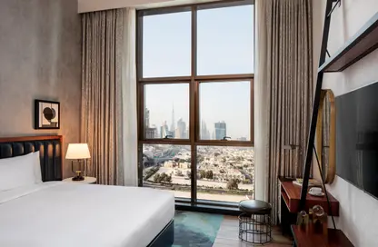 النزل و الشقق الفندقية - غرفة نوم - 1 حمام للايجار في فندق وشقق دبل تري من هيلتون دبي إم سكوير - منخول - بر دبي - دبي