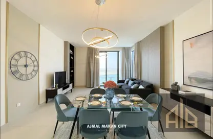 Living / Dining Room image for: Apartment - 1 Bathroom for sale in Bluebay Walk - Sharjah Waterfront City - Sharjah, Image 1