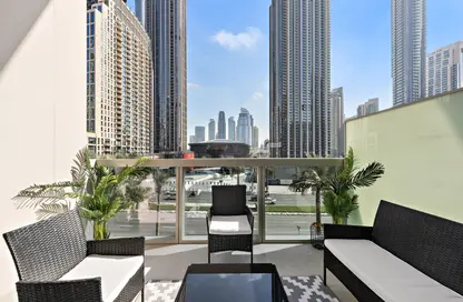 صورة لـ شرفة شقة - غرفة نوم - 1 حمام للايجار في فورتي 1 - فورتي - دبي وسط المدينة - دبي ، صورة رقم 1