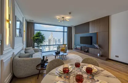 Living / Dining Room image for: Apartment - 1 Bedroom - 2 Bathrooms for rent in Index Tower - DIFC - Dubai, Image 1