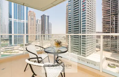 Balcony image for: Apartment - 1 Bathroom for rent in Mövenpick Jumeirah Lakes Towers - Lake Almas West - Jumeirah Lake Towers - Dubai, Image 1