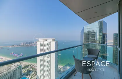 Apartment - 3 Bedrooms - 4 Bathrooms for rent in Al Fattan Marine Tower - Al Fattan Marine Towers - Jumeirah Beach Residence - Dubai