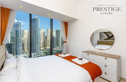 Apartment - 1 Bedroom - 2 Bathrooms for rent in Silverene Tower B - Silverene - Dubai Marina - Dubai