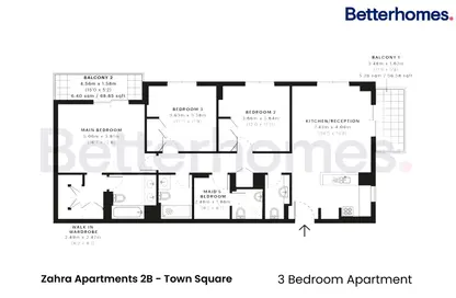 Apartment - 3 Bedrooms - 3 Bathrooms for sale in Zahra Apartments 2B - Zahra Apartments - Town Square - Dubai