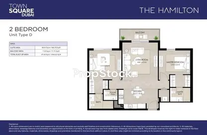 Apartment - 2 Bedrooms - 3 Bathrooms for sale in The Hamilton - Town Square - Dubai