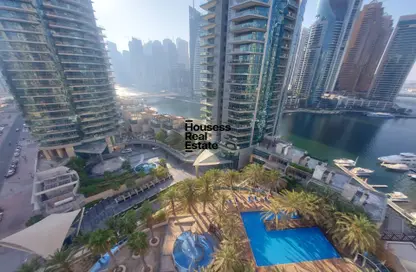 Apartment - 2 Bedrooms - 2 Bathrooms for rent in Al Habtoor Tower - Dubai Marina - Dubai