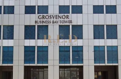 Office Space - Studio - 1 Bathroom for rent in Grosvenor Office Tower - Business Bay - Dubai