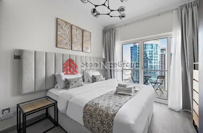 Apartment - 1 Bathroom for rent in Lake View Tower - JLT Cluster B - Jumeirah Lake Towers - Dubai