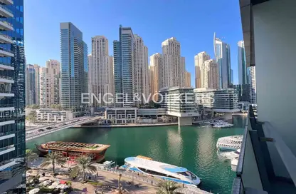 Apartment - 1 Bathroom for rent in Silverene Tower B - Silverene - Dubai Marina - Dubai