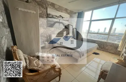 Apartment - 3 Bedrooms - 2 Bathrooms for rent in Orient Tower 1 - Orient Towers - Al Bustan - Ajman