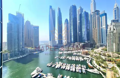 Apartment - 3 Bedrooms - 4 Bathrooms for rent in Al Habtoor Tower - Dubai Marina - Dubai