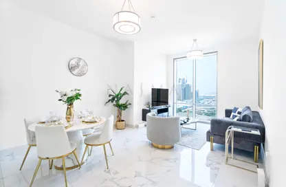 Living / Dining Room image for: Apartment - 1 Bedroom - 2 Bathrooms for rent in Al Habtoor City - Business Bay - Dubai, Image 1