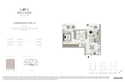 Apartment - 1 Bedroom - 1 Bathroom for sale in Golf Hillside - Dubai Hills Estate - Dubai