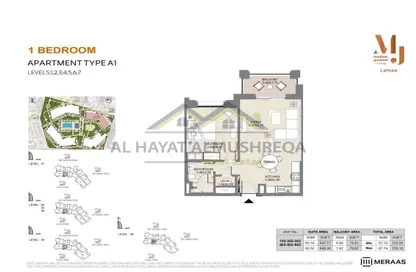 Apartment - 1 Bedroom - 2 Bathrooms for sale in Lamaa - Madinat Jumeirah Living - Umm Suqeim - Dubai