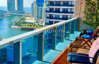 Apartment - 1 Bedroom - 2 Bathrooms for rent in Zumurud Tower - Dubai Marina - Dubai