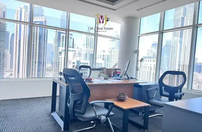 Office Space - Studio - 1 Bathroom for rent in Clover Bay Tower - Business Bay - Dubai