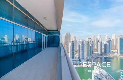 Apartment - 4 Bedrooms - 5 Bathrooms for rent in Zumurud Tower - Dubai Marina - Dubai