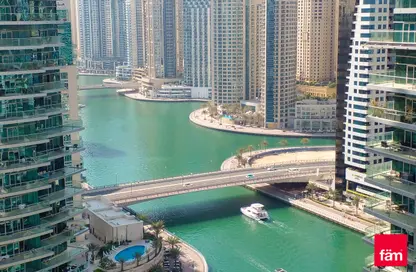 Apartment - 2 Bedrooms - 2 Bathrooms for rent in Al Habtoor Tower - Dubai Marina - Dubai