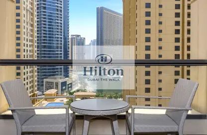 Apartment - 2 Bedrooms - 2 Bathrooms for rent in Hilton Dubai The Walk - The Walk - Jumeirah Beach Residence - Dubai