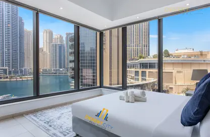 Apartment - 1 Bedroom - 2 Bathrooms for rent in Silverene Tower B - Silverene - Dubai Marina - Dubai