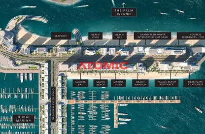 Apartment - 1 Bedroom - 1 Bathroom for sale in Seapoint - EMAAR Beachfront - Dubai Harbour - Dubai