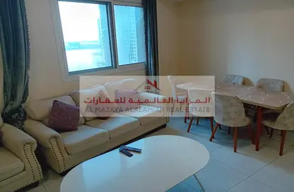 Apartment - 2 Bedrooms - 2 Bathrooms for rent in Al Thuraya Tower - Al Taawun - Sharjah