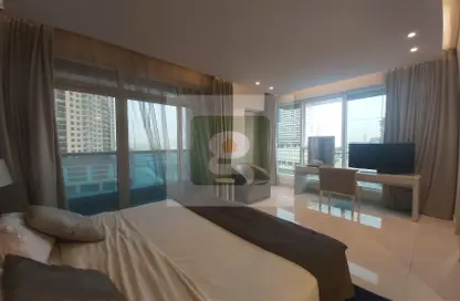 Room / Bedroom image for: Apartment - 1 Bathroom for rent in DAMAC Maison The Vogue - Business Bay - Dubai, Image 1