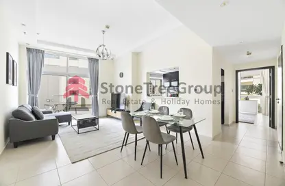 Living / Dining Room image for: Apartment - 1 Bedroom - 1 Bathroom for rent in Skyview Tower - Dubai Marina - Dubai, Image 1